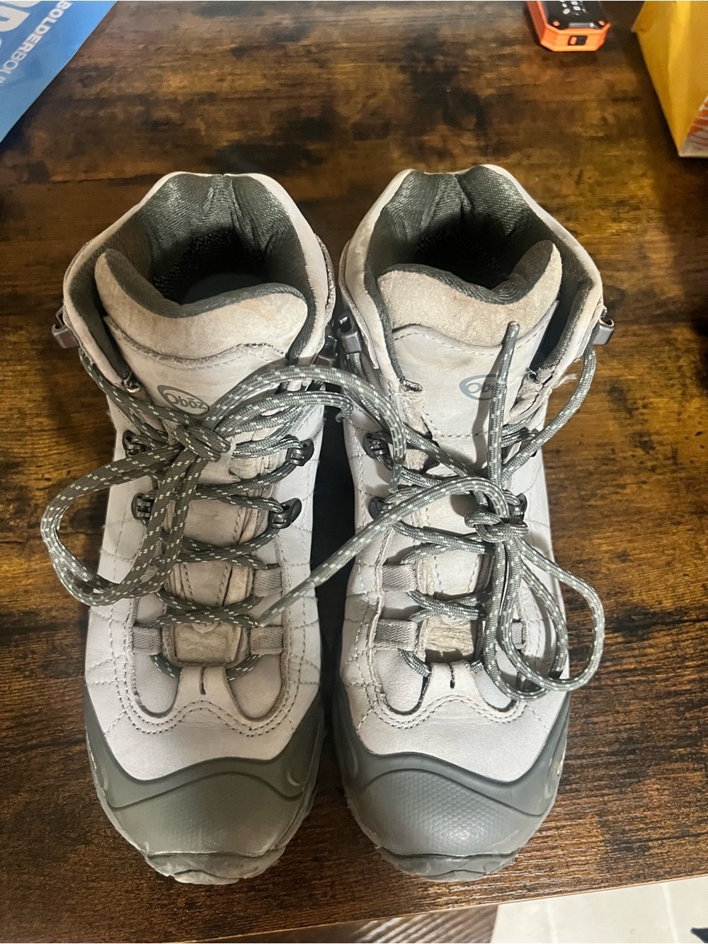 Oboz Women's Gray Hiking Boots - Lace Up Waterproof Style